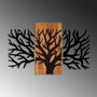 Wallity Horn Tree - 381 Escultura de Pared de Madera y Metal en Nogal y Negro